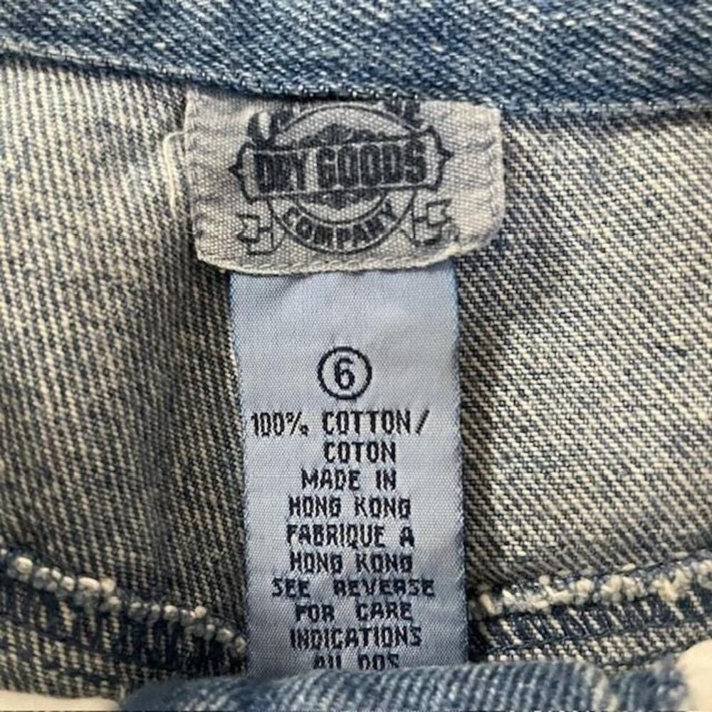 Dry Goods Company Jeans Woman Sz 6 Dog Embroidery High Rise Animal 90s Retro - Picture 5 of 9